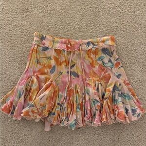 Vici Multicolor Floral Mini Skirt